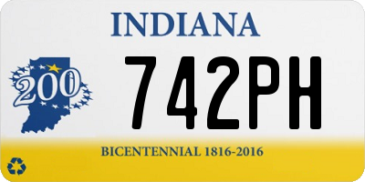 IN license plate 742PH