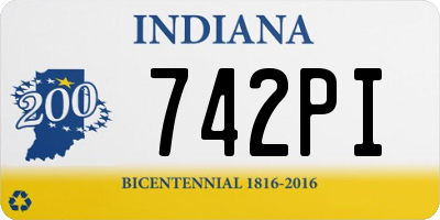 IN license plate 742PI