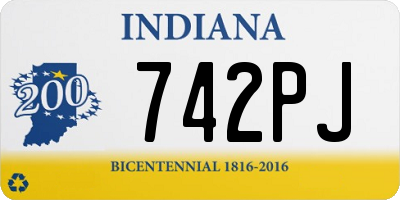 IN license plate 742PJ