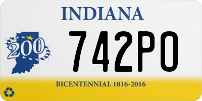 IN license plate 742PO