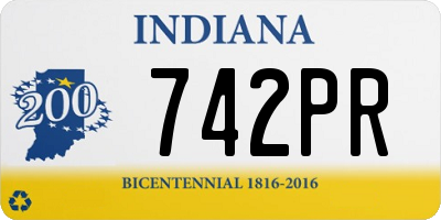 IN license plate 742PR