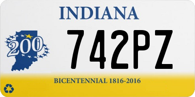 IN license plate 742PZ