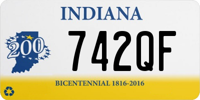 IN license plate 742QF
