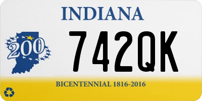 IN license plate 742QK