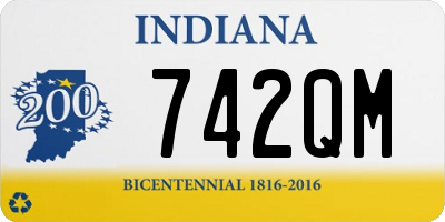 IN license plate 742QM