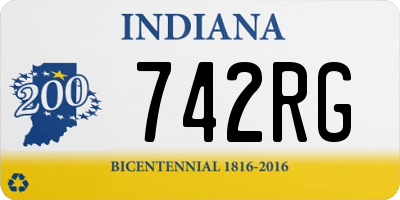 IN license plate 742RG