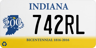 IN license plate 742RL