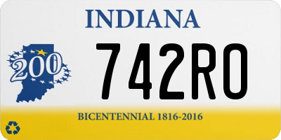 IN license plate 742RO