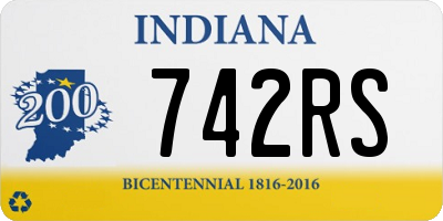 IN license plate 742RS