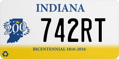 IN license plate 742RT