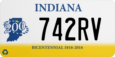 IN license plate 742RV