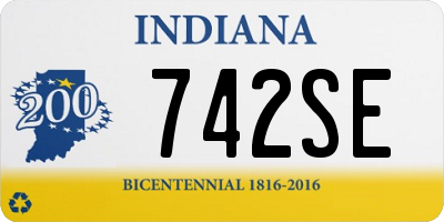 IN license plate 742SE