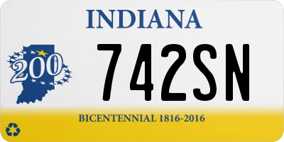 IN license plate 742SN