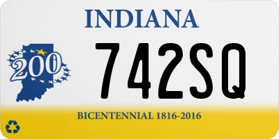 IN license plate 742SQ