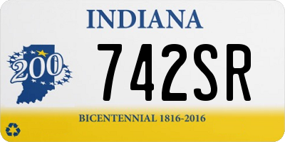 IN license plate 742SR