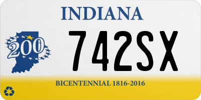 IN license plate 742SX