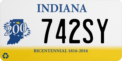 IN license plate 742SY