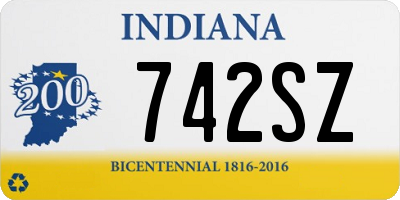 IN license plate 742SZ