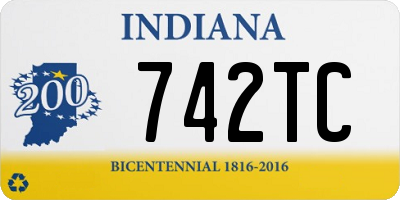 IN license plate 742TC