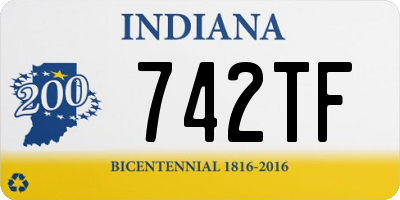 IN license plate 742TF