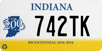 IN license plate 742TK