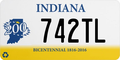 IN license plate 742TL