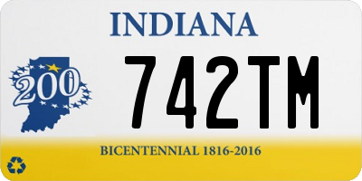 IN license plate 742TM