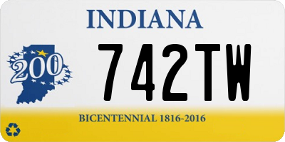 IN license plate 742TW