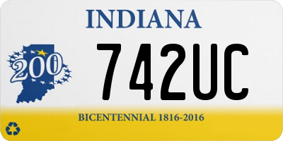 IN license plate 742UC