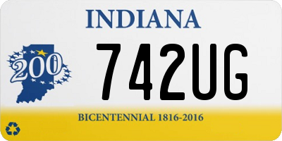 IN license plate 742UG