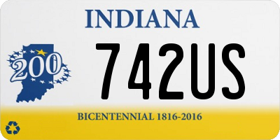 IN license plate 742US