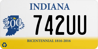 IN license plate 742UU