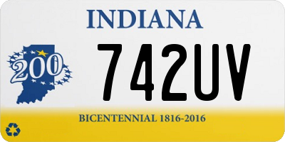 IN license plate 742UV