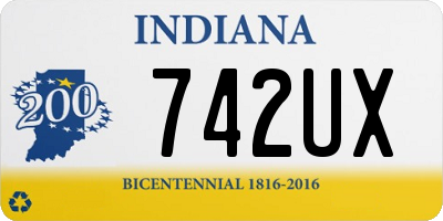 IN license plate 742UX