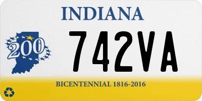 IN license plate 742VA