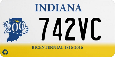 IN license plate 742VC