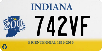 IN license plate 742VF