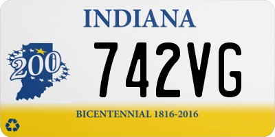IN license plate 742VG