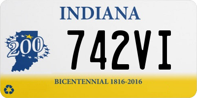 IN license plate 742VI