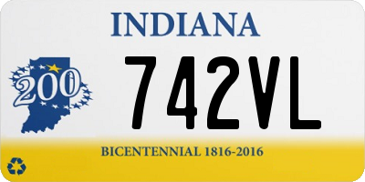 IN license plate 742VL