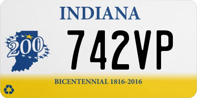 IN license plate 742VP