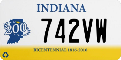 IN license plate 742VW