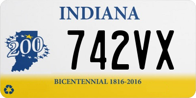 IN license plate 742VX