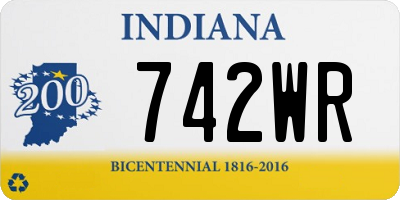 IN license plate 742WR