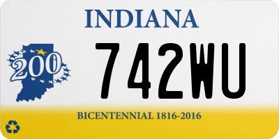 IN license plate 742WU