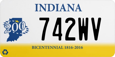 IN license plate 742WV