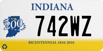 IN license plate 742WZ