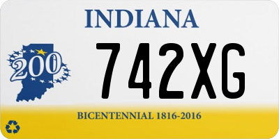 IN license plate 742XG