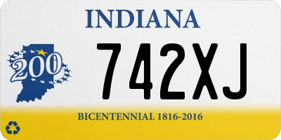 IN license plate 742XJ