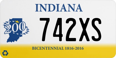 IN license plate 742XS